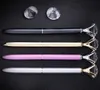 Metal Luxury Crystal Diamond Pen 8 Cores bolinhas bolinhas bolas penas moda 19 quilate grande esferográfica