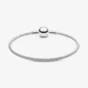 100% 925 Momentos de plata esterlina Pulsera de malla Ajuste auténtico europeo Cuelga el encanto Moda Mujer Joyería de compromiso de boda Access242P