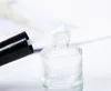 Contenitori per bottiglie di vetro per smalto vuoti da 200 pz/lotto 15 ml nero opaco, bianco con tappo a pennello SN4936