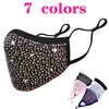 Gezichtsmaskers Mode Butting Diamond Designer Luxe Masker Wasbaar Herbruikbare Volwassen Rhinestones Maskers Mascarillas Beschermende verstelbare masker