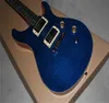 2021 Ny ankomst Hot grossist One-Piece Set Neck Birds Inlay Fingerboard Artist Series Blue Electric Gitarr