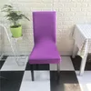 Stuhlabdeckungen Mode Massivfarbe Dining Slipcover Elastische Abnehmbare Parsons-Abdeckung für Zuhause El Büro und Zeremonie
