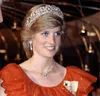 Kraliyet Diana Crown Zircon Tiara CZ Kübik Zirkonya Lüks Baş Bandı Düğün Gelin Kadınlar Balo Başlığı Gümüş Headdress Saç Accesso3037
