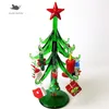 Mão personalizada feita de 15cm Small Murano Glass Christmas Tree Ornament Decor de desktop 12pcs Acessórios de doces de vidro Pingente Gift 201204