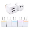 Adapters van mobiele telefoons Hoge kwaliteit 5V 2.1/1A Dubbele US AC Travel USB Wall Charger voor Samsung Galaxy HTC -telefoons Adapter