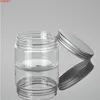 30 g durchsichtiges Kunststoff-Cremeglas, 30 ml, kleine leere PET-Flasche mit Aluminium-Schraubverschluss, Kosmetikverpackung LX1301, gute Menge