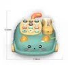 赤ちゃんのおもちゃの電話漫画の模擬固定電話幼児の電話ドラッグ機能携帯電話早期教育玩具創造的な実用的な贈り物G1224