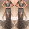 Sexy Mermaid One-Shoulder Appliques Front Split Crystal Prom Dresses High Slit Sweetheart Long Evening Dress 2021 Party Gowns