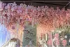 4 вилки Поддельный Cherry Blossom Flower Branch Бегония SakuraTree Стволовые для проведения венчания Декор Дерево Искусственный декоративный 4A