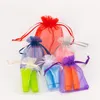 Emballage cadeau 50pcs sacs bijoux Organza sac mariage fête d'anniversaire pochettes à tirer présent bijou bonbons merci emballage1