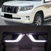 1pair voor Toyota Land Cruiser Prado 2018 2019 2020 LED-auto Dagrijverlichting DRL Mistlamp Montage Cover Turn Signal