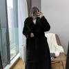 Femmes fourrure Faux HAPEDY Parka femmes manteaux 2021 épais hiver vêtements chauds mélanges ample longue veste femme mince pardessus grande taille