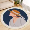 Round Cartoon Carpets For Living Room Bedroom Bedside Rug Coffee Table Floor Mat Large Area Lounge Children 220301