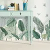 Tropical Plants Green Leaves Stickers Living Bedroom Bathroom Kids room Vinyl Wall Decals Art Murals Home Decor Y200103 Bed Bath