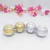 5g gold / silver Cosmetic Cream Jars Convenient Portable Travel Refillable Container Top Quality Acrylic MakeUp Bottleshigh qualtit