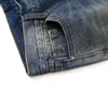 Jeans pour hommes Gros trou jean sale trou au genou