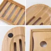 15 Styles Soap Dishes Bamboo Square Round Rectangle Soap Holder Durable Drain Soap Rack Eco Friendly Bathroom Accessories