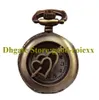 Heart-shaped Vintage Small Model Women's Pocket Watch Necklace Accessories Sweater Chain Ladies Hanging Watches Quartz Ladys AA00145