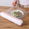 Andere keukenopslagorganisatie Zuignap Cling Cling Film Cutter Verstelbare Cursies Films Snijkast Plastic Wrap Dispenser met Slide Cutter en Sucker ZL0644