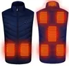 Gilet riscaldante a 8 zone Giacca da uomo Gilet riscaldato senza maniche a infrarossi USB Gilet termico per abbigliamento da caccia 201214