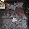 JDDTON Neue Ankunft Klassische Doppelseitige Bettwäsche Concise Stil Bettwäsche Set Quilt Abdeckung Kissenbezug Bett 3 teile/satz BE031 T200826