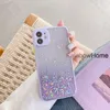 Dégradé Bling Brillant Hybride TPU PC Paillettes Téléphone Cas Pour iPhone 12 11 Pro Max XR XS 7 8 Plus X Couverture Transparente