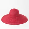 Nouveau Européen et Américain Rétro Élégant Dôme Pot De Paille Chapeau De Paille Dames Crème Solaire Parasol Concave Forme Plage Chapeau De Paille Y200602