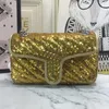 Borsa a tracolla a catena da donna Borsa a mano Borsa a tracolla da donna Moda Perlina Decorazione Paillettes Hasp Lettera normale Alta qualità Spedizione gratuita