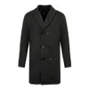 Trench coat da uomo più nuovo Social Male Lungo inverno caldo stile coreano Gentleman doppio petto di lana Slim Fit Streetwear Abbigliamento LJ201110