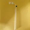 Klar pyrex glas oljebrännare rör böjd vattenpipa färgglada rökhandtag rör bong nagel rigg