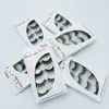 Hand Made Reusable Curly Mink False Eyelashes 5 Pairs Set Thick Natural Long Fake Lashes Extensions Soft Light Merry Christmas Edition DHL Makeup For Eyes