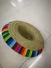 Naturel Hommes Paille Mexicain Sombrero Chapeau Femmes Coloré Fête D'anniversaire Décoration De Table Chapeaux De Fête L3 Y200602