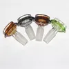 Glass Bowl Male 14mm Double Layers Colorful 18mm bong bowls Hookahs accessory cone smoking pipes release water pipe