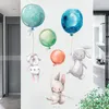 Tavşan Duvar Çıkartmaları Çocuk Odası Paskalya Duvar Sticker Dekorasyon Balon Bunny Çocuk Kız Kreş Duvar Çıkartması