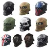 Tactical Military Halloween Maskers Airsoft Paintball Full Face Skull Skeleton CS Masker Ademend Winddicht Winddicht Tijdelijk Fietsen Masker