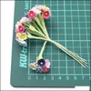 Dekorativa Blommor Kransar Festival Party Supplies Hem Garden 96pcs / Lot Mini Paper Rose Flower Bouquet för bröllopsdekoration Jul di