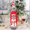 Juldekorationer Vinflaska Skyddsmiddag Party Table Decors Santa Snowman Presenter Bag Party Supplies jk2011ph