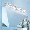 Dubbel lampa kristallyta badrum sovrum lampa vit ljus silver nodisk konst dekor belysning modern vattentät spegelvägg