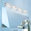 Lámpara doble de superficie de cristal, lámpara de dormitorio para baño, luz blanca, plata, decoración de arte nórdico, iluminación moderna, pared de espejo impermeable