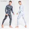 Men's Long Johns Camouflage Compression Thermal Underwear Sports Suits Rashgard Tights Gym Clothes Jogging Sportswear For Men 201106