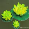 Fleur de Lotus artificielle flottante de 10 CM de diamètre, fleurs d'eau pour ornement de noël, fournitures de décoration pour fête de mariage