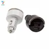 3.1A High-grade metal ring-pull Mini Universal Dual USB Car Charger Adapter For samsung s8 s7 s6 s5 50pcs/lot