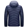 DARPHINKASA Hommes Hiver Parka Manteau Veste Imperméable À Capuche Chapeau Amovible Veste Hommes Solide Couleur Ultra Léger Femmes Parka Manteau 201218