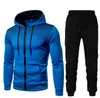 Herrspår 2020 Hot Causal Designer ColorBlock Sports Sportman Jogging Suit Men's Workout Gym Training Tracksude Tops+Pants Sweatshirts L4WN