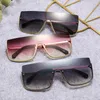 Sunglasses One Large Rimless 2021 Women Men Silver Mirror Shades Fashion Brand Sun Glasses Female FML1524694