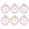 Wholesale Dog ID Tag Engraving Collar Pet Charm Name Pendant Flower Necklace Puppy Accessory LJ201111