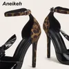 Aneikeh جديد ربيع الأزياء بو المرأة مضخات 2021 مثير d'orsay قطعتين رقيقة الكعوب أشار تو مشبك حزام أحذية السيدات 35-42 C0129
