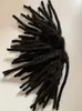 Dreadlocks Men039S Toupee Full Lace Units Brasiliansk jungfrulig mänsklig hår 4mm Afro Kinky Curl Ersättare Male Hairpieces för Black3128432