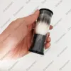 MOQ 100 pezzi LOGO personalizzato Pennello da barba con manico in metallo nero in confezione regalo Spazzole per la pulizia del viso della barba da barbiere