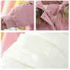 Down Jas Baby Winter Meisjes Bont Hooded Trench Coats Warme Kleding Kinderen Kids Girl's Winterjas 2021 Fleece Jacket Parka 2 3 4 5 6 7 YE